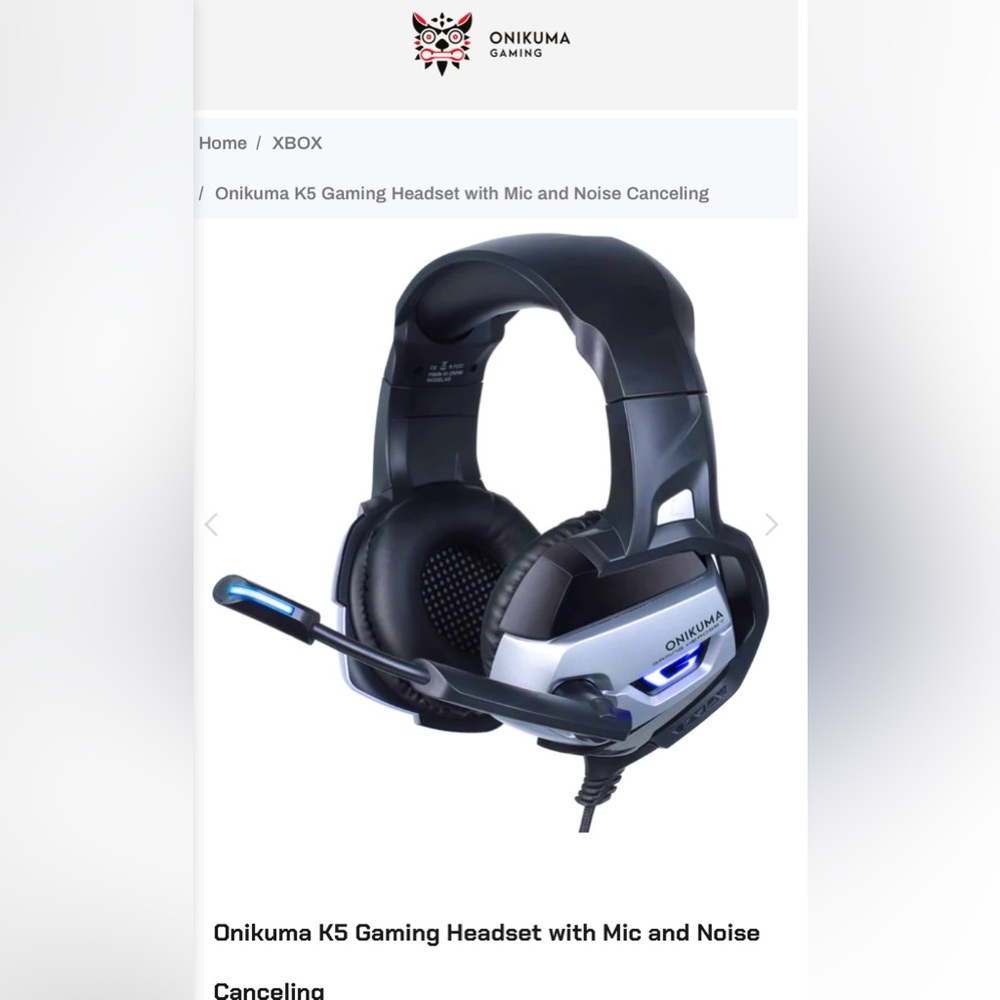 Onikuma K5 Pro Gaming Noise Cancelling Headset - Like New - PS4/PS5 - PC - XBOX